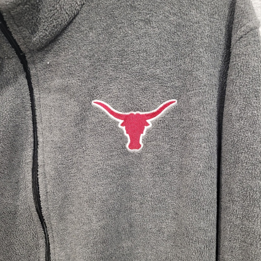 Texas Longhorns Fleece Pullover Men's 2XL Gray 1/4 zip SEC Football - Picture 2 of 6